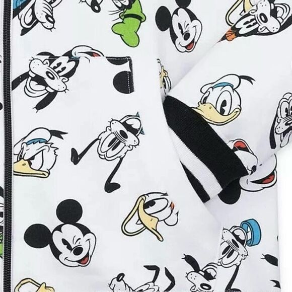 NWOT Disney Parks Mickey and Friends Hoodie Jacket Unisex Size XL - Picture 3 of 8